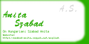 anita szabad business card